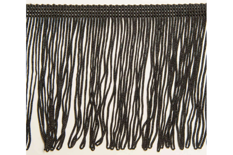 100mm Black Rayon Looped Fringe