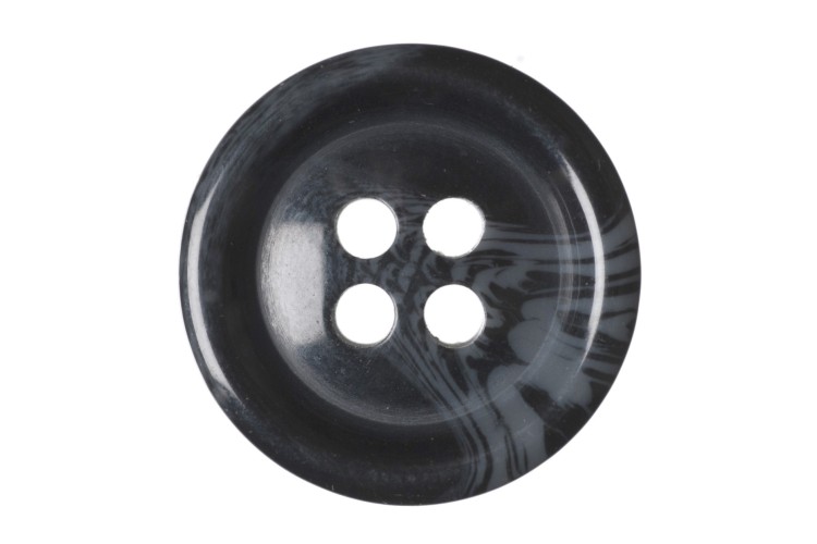 15mm Black Variegated Men's Jacket Button