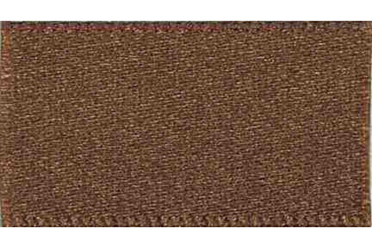 15mm Dark Brown Double Satin Ribbon