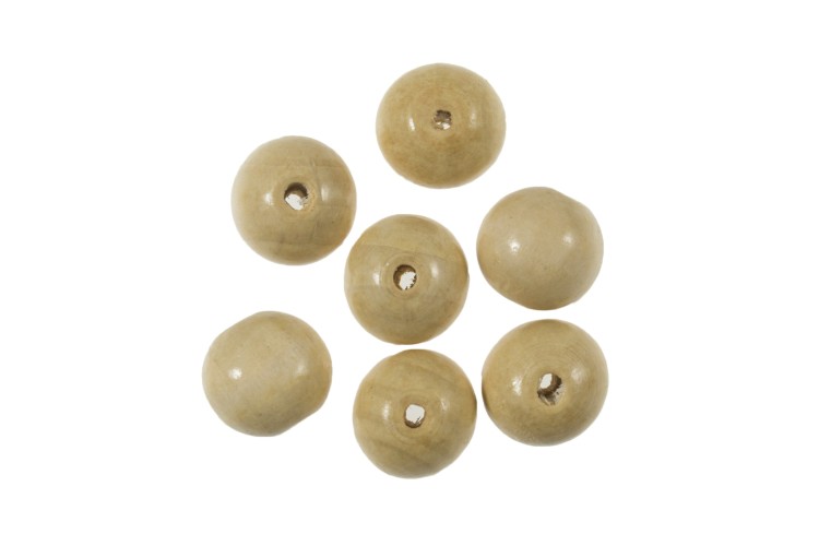 20mm Natural Wood Beads