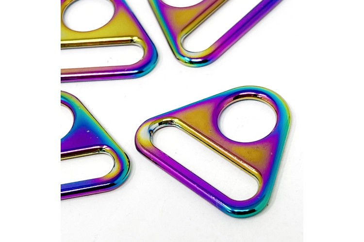 Rainbow Triangle Connectors 25mm Metal