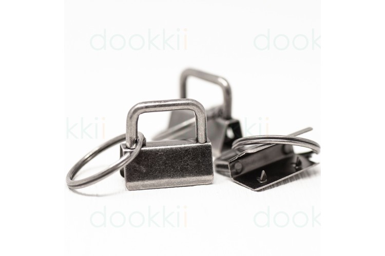 Silver Key Fobs 25mm Metal