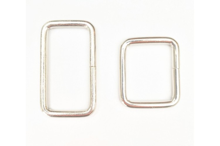 38mm Bag Sliders without Bar Silver