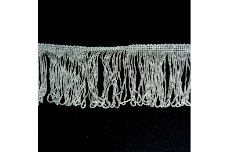 50mm White Rayon Looped Fringe