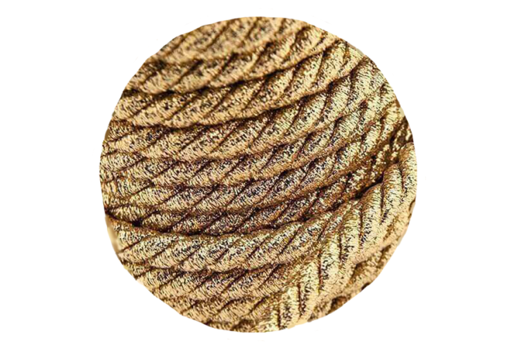 6mm Twisted Metallic Gold Cord