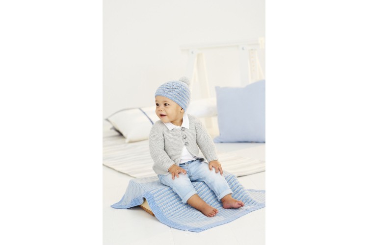 Baby Cardigan, Blanket & Hat Pattern DK 9530