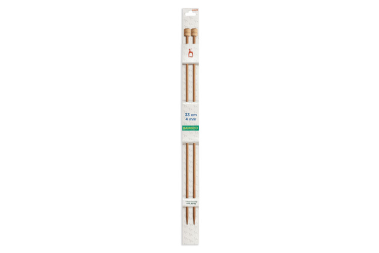 Bamboo Knitting Needles 4mm x 33cm (P66809)