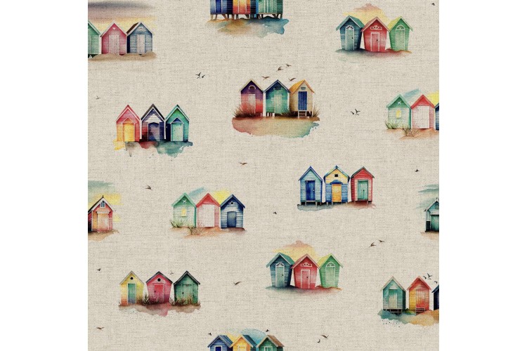 Beach Huts Linen Look