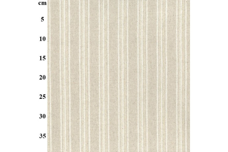 Beige Stripe Linen Viscose
