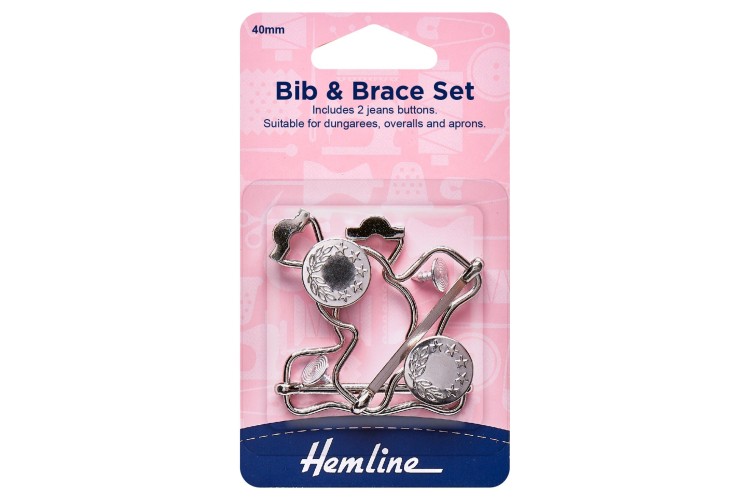 Bib & Brace Set Silver (H468.N)