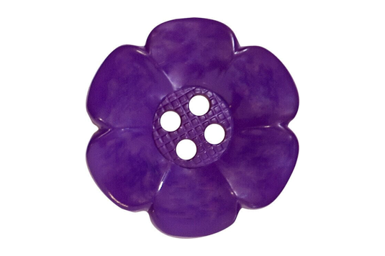 BIG chunky plastic flower shape button - 60mm