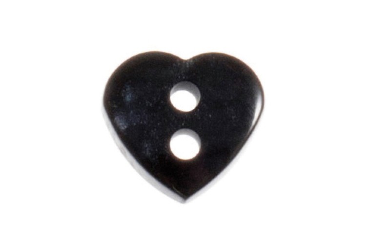 Black, Heart Button 11mm G437418-34