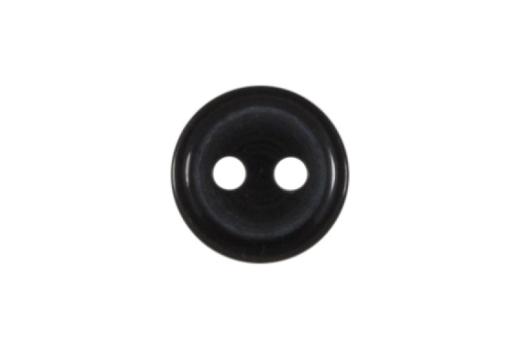 Black Button 8mm 2 Hole