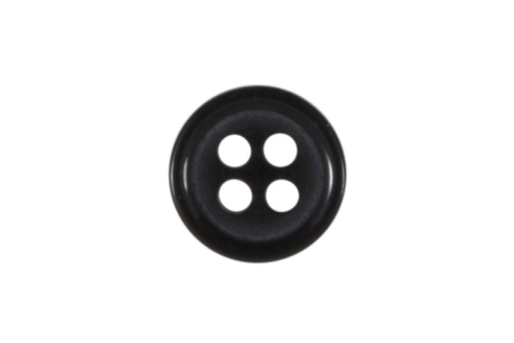 Black Button 8mm 4 Hole