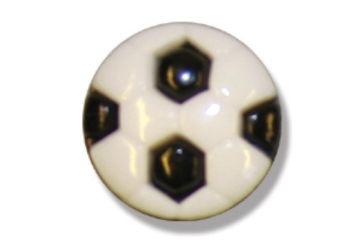 Black Football Button 13mm