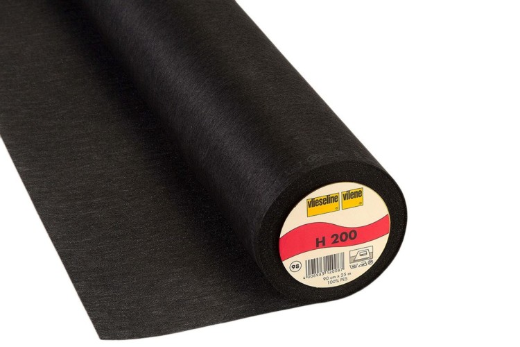 Black Iron On Interfacing Light Weight