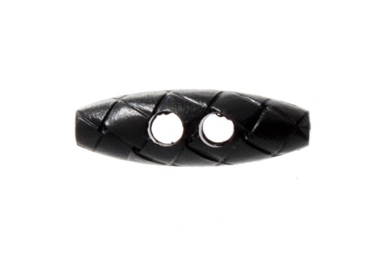 Black Leather Look Toggles 40mm