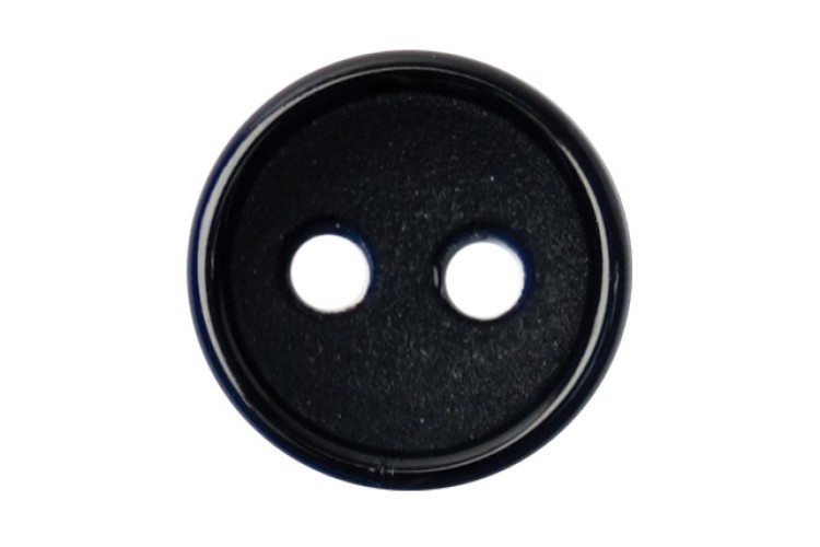 Black Rimmed Button 11mm 2 Hole