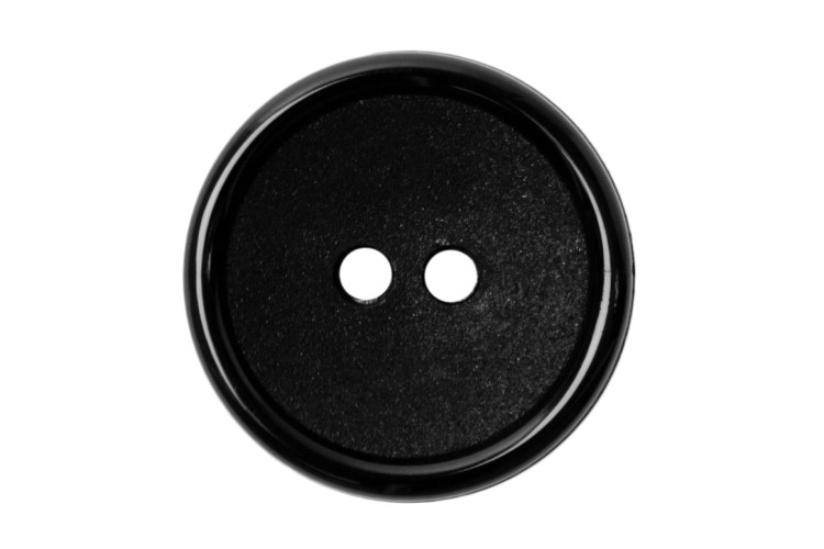 Black Rimmed Button 22mm 2 Hole