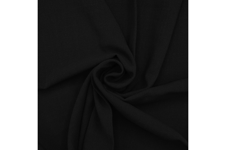 Black Stonewashed Linen/Viscose