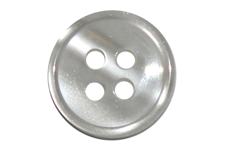 White Blouse 4 Hole Rimmed 13mm Buttons