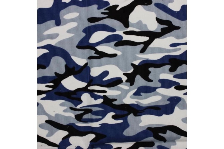 Blue Camouflage Babycord