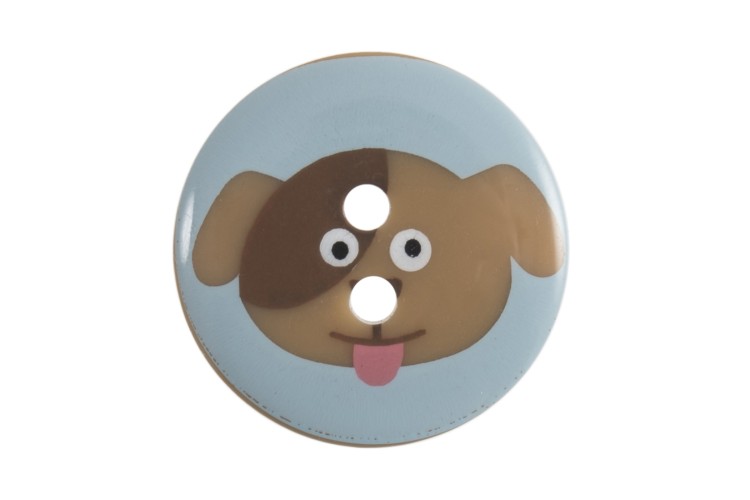 Blue Dog Button 19mm