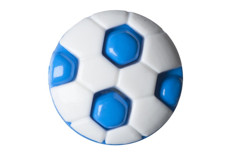 Blue Football Button 13mm