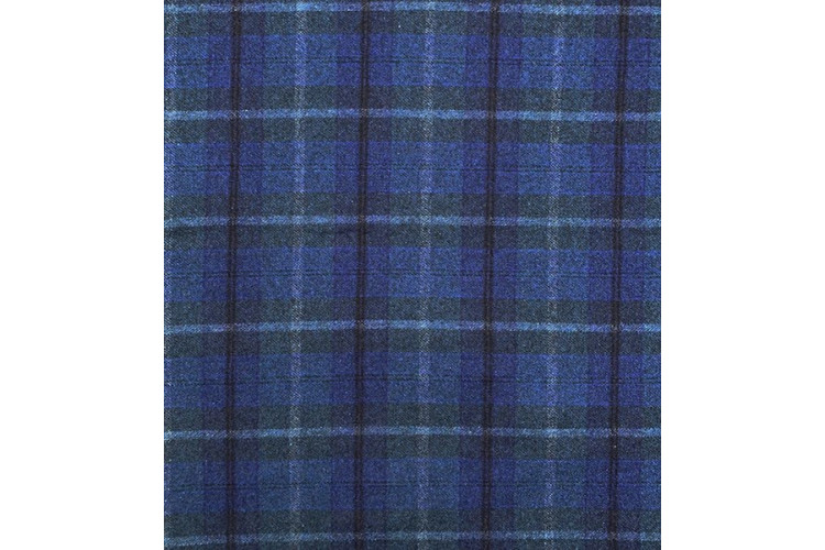 Blue Poly-Wool Plaid