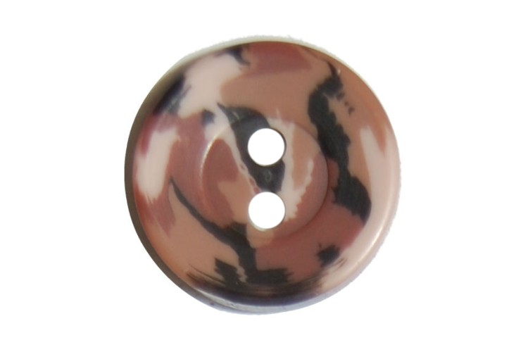 Brown Camo Buttons 15mm 2B/2544