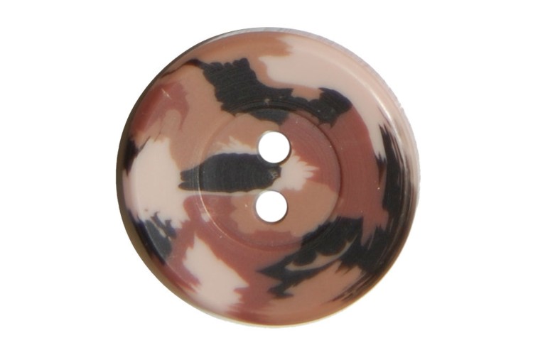 Brown Camo Buttons 20mm 2B/2546