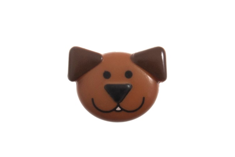 Brown Dog Face Buttons 20mm G447120