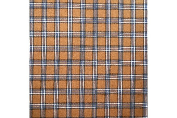 Brushed Cotton Tartan - Camel