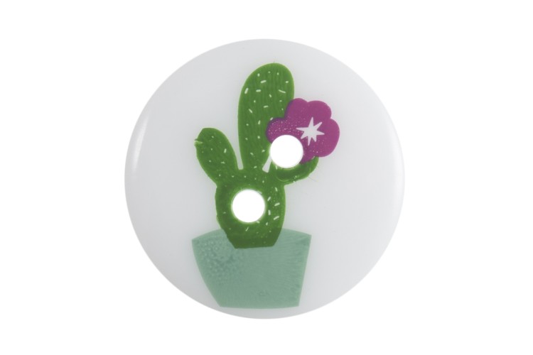 Bunny Ear Cactus Button 19mm