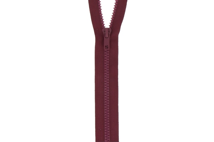 Burgundy Chunky Open Ended Zip 28