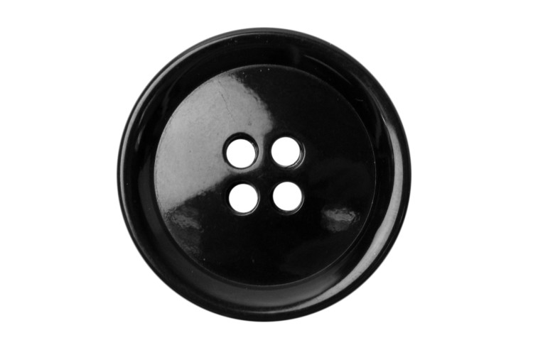 Button Black 4 hole 25mm