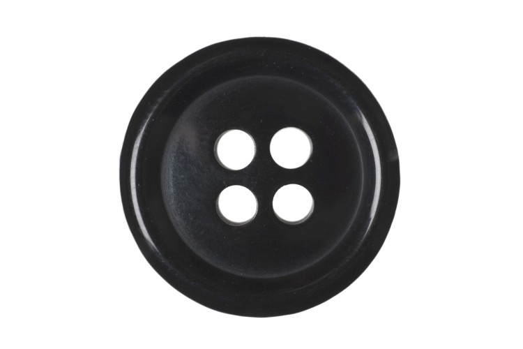 Button Jacket 4-Hole 15mm Black