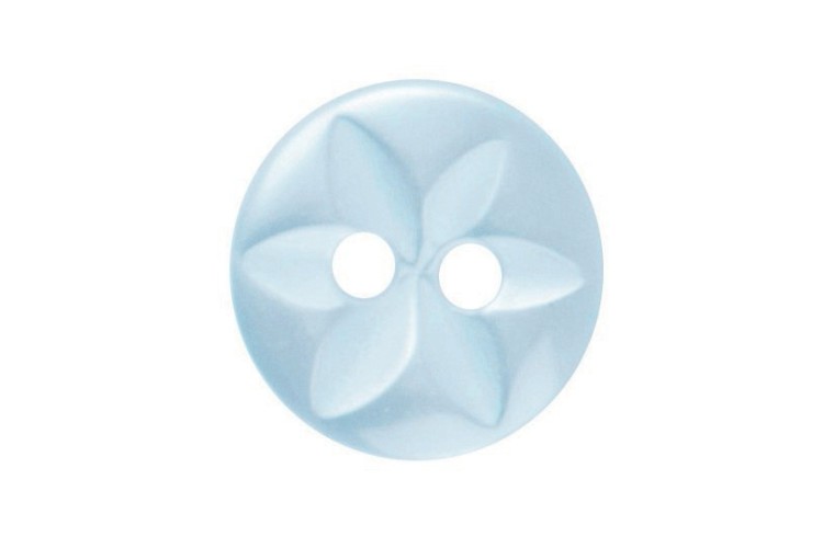 Button Star 11mm Pale Blue