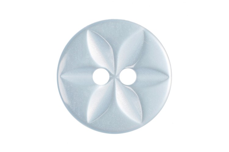 Button Star 14mm Pale Blue