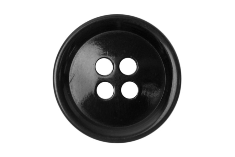 Black Rimmed Buttons 19mm 2B/0524