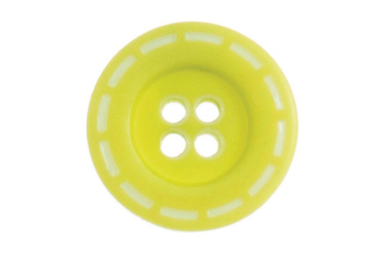 Buttons Stitched Design 18mm Light Green