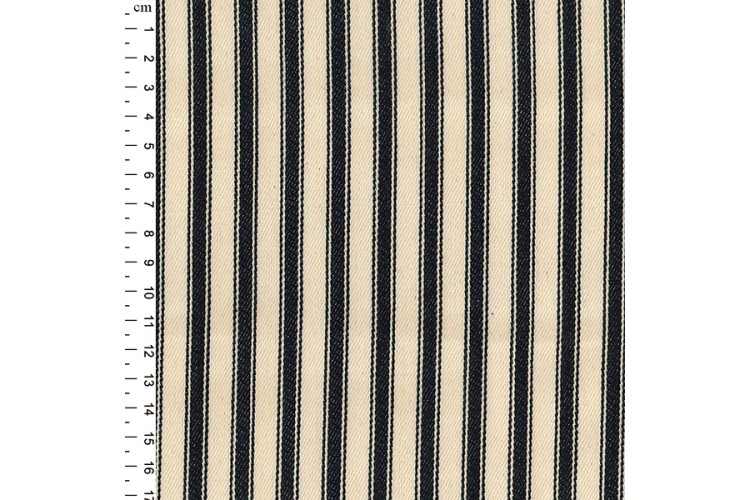 Canvas Ticking Stripe - Black