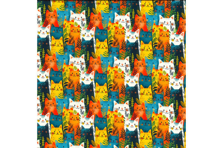 Cats Cotton Poplin