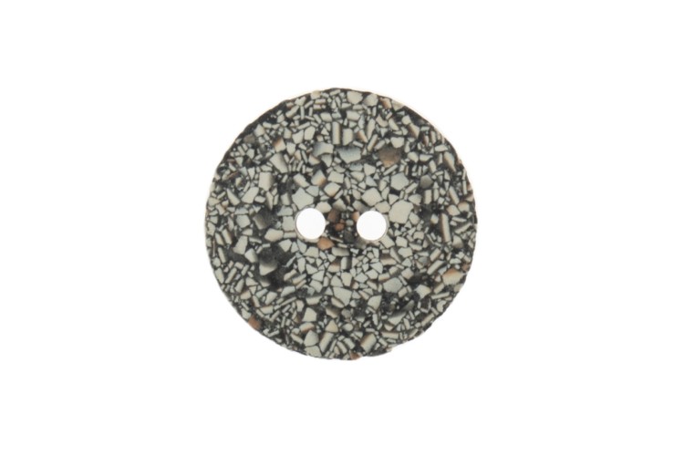 Charcoal Grey Recycled Eggshell 18mm Button