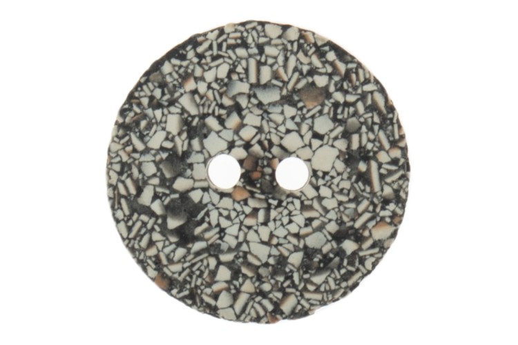 Charcoal Recycled Eggshell 25mm Button