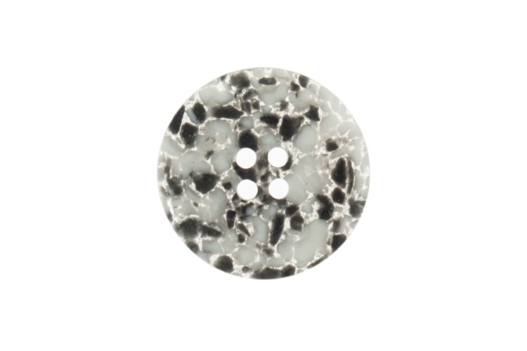 Charcoal Recycled Plastic 18mm Button