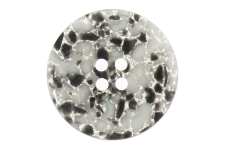 Charcoal Recycled Plastic 25mm Button