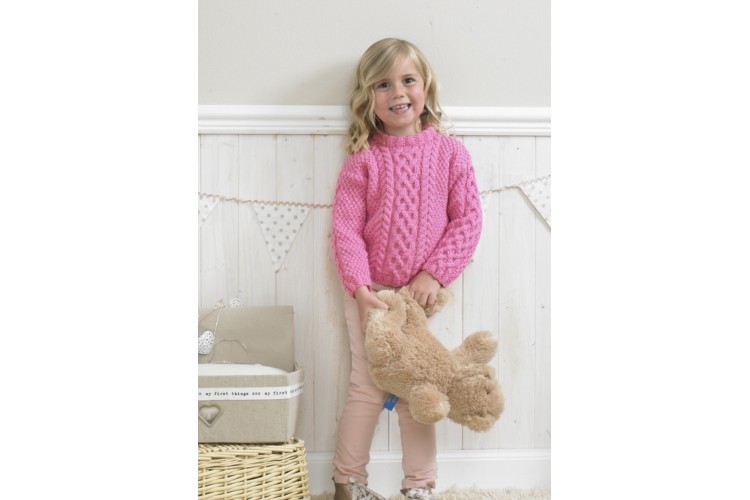 Childs Sweaters Pattern Aran 4175