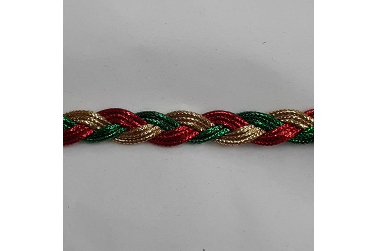 Christmas Plaited Braid 10mm