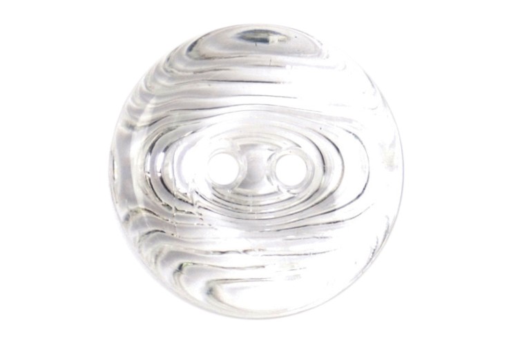 Clear Swirl Button 18mm 2 Hole